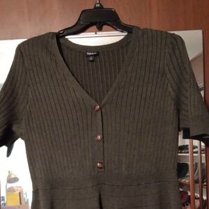 Torrid Ribbed Olive Dress